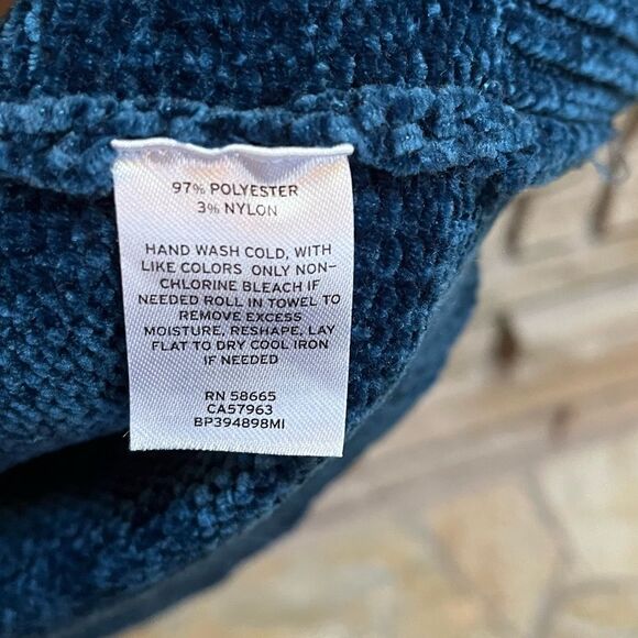 BP Chenille V neck Sweater Dress Blue Large - Picture 5 of 7